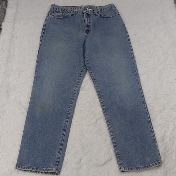 𝅺Calvin Klein Vintage Double Stone Wash High Rise Five Pocket Straight Leg Jean - Picture 3 of 15